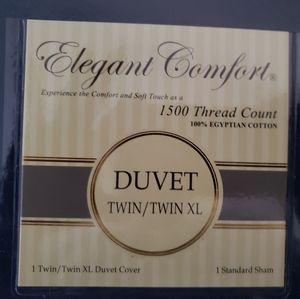 Elegant Comfort Twin/Twin XL Navy Duvet Cover